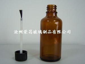 毛刷玻璃瓶(指甲油瓶,指甲油玻璃瓶,玻璃滚珠瓶)